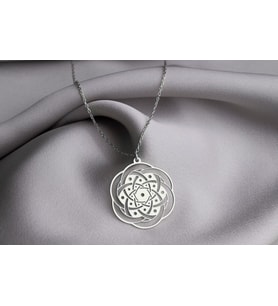 Celtic Knot Kolye, Zarif Kolye, Gümüş Takılar, İrlanda Takıları