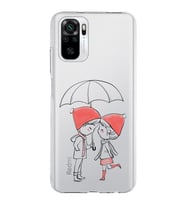 Xiaomi Redmi Note 10s Uyumlu Kapak Aşk Tasarımlı Şeffaf Silikon Kılıf