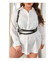 Şık Deri Fantazi Göğüs Harness (Kırmızı)