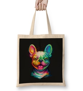 French Bulldog Bez Çanta Uzun Saplı