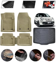 Fiat 500L Uyumlu Paspas Araca Özel Bagaj Havuzu MBS Bej