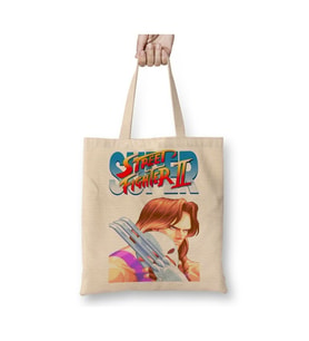 Street Fighter 2 Thunder Hawk Beyaz Bez Çanta Uzun Saplı Alışveriş Çantası Plaj Çantası