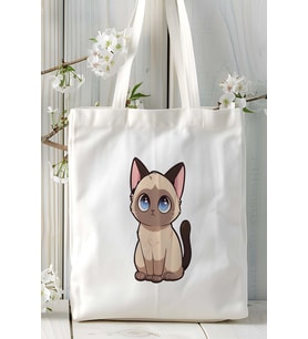 Siyam kedi Kişiye Özel Baskılı Omuz Çanta desen 8