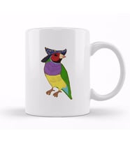 Gouldian Finch Wizard 01 Kupa Bardak Porselen