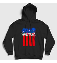 Presmono Unisex Siyah Blocks Gorillaz Kapüşonlu Sweatshirt 54216tt