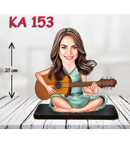 Kişiye Özel Ahşap Biblo - Kadın Karikatür Biblo - Kadın Biblo 30