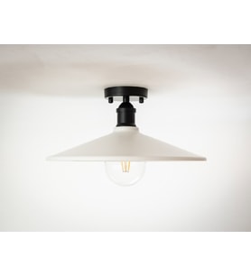 RİOLİGHT RETRO3,RUSTİK MUTFAK,ODA,SALON CAFELER İÇİN TEKLİ METAL PLOFONYER AVİZE ÇAP:38CM (Beyaz)