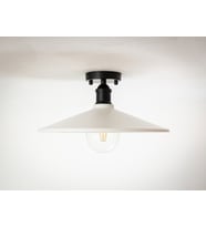 RİOLİGHT RETRO3,RUSTİK MUTFAK,ODA,SALON CAFELER İÇİN TEKLİ METAL PLOFONYER AVİZE ÇAP:38CM (Beyaz)