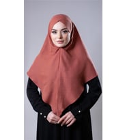 Kiremit Pratik Hazır Geçmeli Tesettür Eşarp Pamuk Caz Kumaş Tek Katlı Çapraz Hijab 2305_05