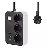 3 USB’li 3’lü 1.8 m Akım Korumalı Priz (5343)