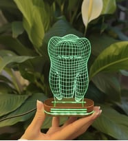 Diş Hekimlerine Özel  3D Led Lamba (Yeşil)