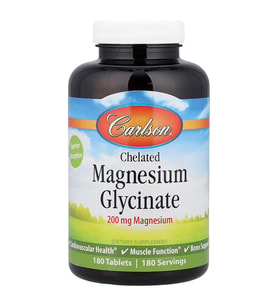 Chelated Magnesium Glycinate, 200 mg, 180 Tablets