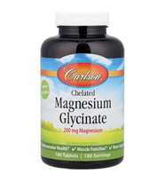 Chelated Magnesium Glycinate, 200 mg, 180 Tablets