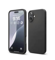 iPhone 16 Plus Kılıf Nano içi Kadife Silikon - Siyah