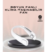 Giyilebilir Sessiz Fan 224G Hafif, Bladeless Güvenli Tasarım, 5 Vitesli Soğutma, Usb Şarjlı Fan -