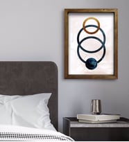BK Gift Yatak Odası Konseptli Doğal Masif Ahşap Çerçeveli Tablo 45x65cm-68