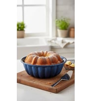 Premium Döküm Kek & Turta Kalıbı 26 cm – Mavi