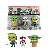 S.Wars The Mandalorian Baby Yoda İncinerator Stormtrooper Gamorrean Fighter 3'lü Figür Oyuncak Seti (Yeşil)