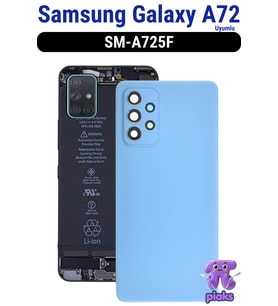 Samsung Galaxy A72 Arka Kapak Pil Batarya Kapağı Kamera Lensli SM-A725F Uyumlu
