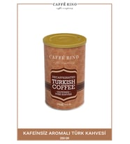 Kafeinsiz Türk Kahvesi 250gr Teneke Caffe Rino