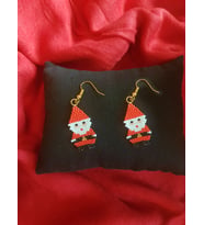 Miyuki Boncuk El Yapımı Noel Baba 2 Küpe Yılbaşı Christmas Noel
