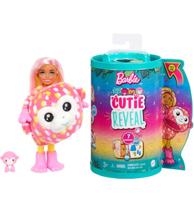 Barbie Cutie Reveal Bebekler Chelsea Tropikal Orman Serisi - Maymun, 3 Yaş Ve Üzeri, Hkr14 (Çok Renkli)