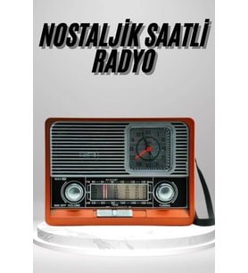 Nostaljik Vintage Radyo Taşınabilir Bluetooth Bağlantılı Hoparlör Radyo