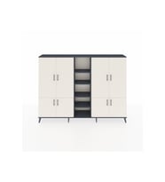 Arges Dolap 14 Raflı 8 Kapaklı 220x30x163 Antrasit-Aytaşı/Antrasit