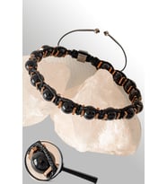 Sertifikalı Rose Hematitli 6 Mm Doğal Şungit (Shungite) Taşı Bileklik (Çok Renkli)