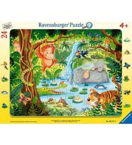Ravensburger Çer Yapboz, Jungle, 24 Parça (Krem)