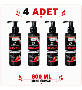 Çilek Aromalı Kayganlaştırıcı Jel 4 Adet 600 ml – Lubricant Gel Krem