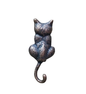 Antika Tarz Dekoratif Pirinç Sırt Kapı Tokmağı, Taktak - 160X65Mm, Oksit