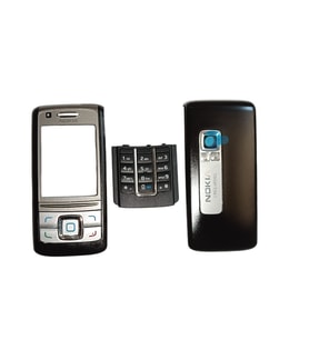 Nokia 6280 Kapak Nokia 6280 uyumlu Siyah ön Kapak Arka Kapak ve Tuş Takımı