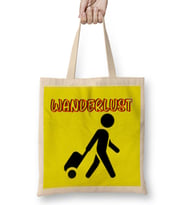 Funny Travel Gift design Lover-Trippin Wanderlust Journey Adventurer Vacation Bez Çanta Uzun Saplı