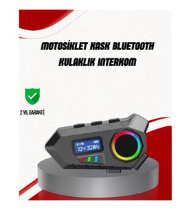 Mey İthalat® Suya Dayanıklı Bluetooth İnterkom 5.4 Hoparlör 500mAh Batarya ve FM Radyo Özellikli
