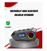 Mey İthalat® Suya Dayanıklı Bluetooth İnterkom 5.4 Hoparlör 500mAh Batarya ve FM Radyo Özellikli