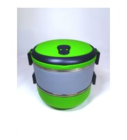 2 Katlı Sefer Tası Yemek Termosu (yeşil Gri)