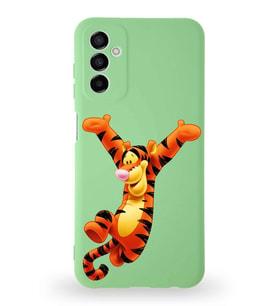 Samsung Galaxy M13 Uyumlu Lansman Kılıf Altı Kapalı İçi Kadife  Tiger Tasarımlı  Kapak (Şeffaf)