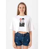 Slam Dunk First Slam Dunk Beyaz Kadın Crop Tshirt