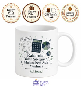 Muhasebeci Bilanço Ve Rakamlar Kupa Bardak Hediye