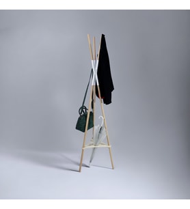 Ahşap Ayaklı Elbise Askısı Ahşap Tasarım Portmanto 160 X 44 Cm