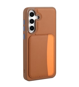 Lexroo Galaxy S25 FE Kılıf Kartlıklı X-Kart Silikon Kılıf - Kahverengi