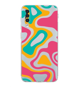 Samsung Galaxy A50s  Kamera Korumalı  Kapak Renkli Desen Tasarımlı  Şeffaf Kılıf