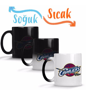 Cleveland Cavaliers NBA Sihirli Kupa Bardak Porselen