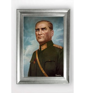 Gümüş Çerçeveli Atatürk Tablo cv1449