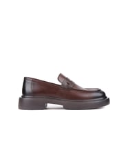 Shoetyle - Kahverengi Deri Bağcıksız Erkek Klasik Ayakkabı 250-2375