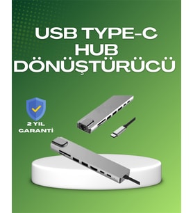 Seyahat Dostu 8‑in‑1 Hub – Şarj & Veri & Video & Ağ için Eksiksiz Çözüm