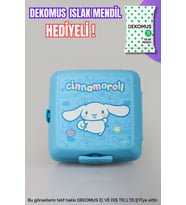 DEKOMUS İLE YENİ SEZON LİSANSLI CINNAMOROL 2 KATLI BESLENME KABI / LUNCH BOX "ISLAK MENDİL HEDİYELİ" (Krem)