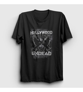 Presmono Unisex Siyah La Hollywood Undead T-Shirt 149797tt
