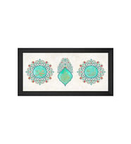 Etnik Motifli Kanvas Tablo 50 x 70 cm Siyah Çerçeve